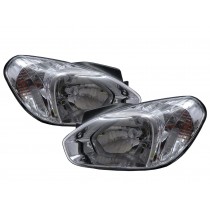 CrazyTheGod Attitude MC First generation 2005-2011 Sedan 4D Clear Headlight Headlamp Chrome US V1 for DODGE LHD