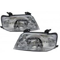 CrazyTheGod Mariner First generation 2000-2003 PRE-FACELIFT SUV 5D Clear Headlight Headlamp Chrome for Mercury LHD