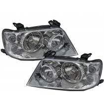 CrazyTheGod ESCAPE First generation 2004-2007 FACELIFT SUV 5D Clear Headlight Headlamp Chrome for FORD LHD