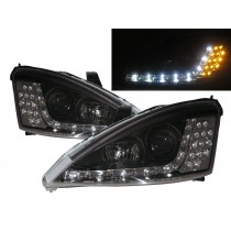 CrazyTheGod Focus First generation 2001-2004 Hatchback/Wagon 5D LED Bar Projector Headlight Headlamp Black EU for FORD LHD
