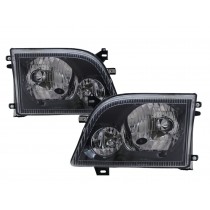 CrazyTheGod TRANSIT 2006-2017 VAN 4D Clear Headlight Headlamp Black China Type for FORD LHD