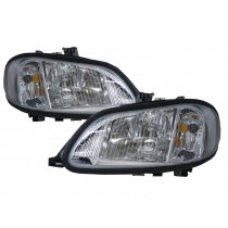 CrazyTheGod M2 2002-Present Truck 2D Clear Headlight Headlamp Chrome for Freightliner LHD