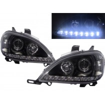 CrazyTheGod Columbia/Colombia 1996-Present Projector Headlight Headlamp R8Look BLACK for Freightliner LHD