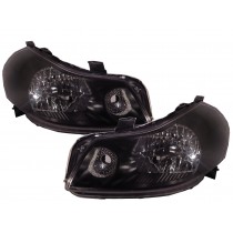 CrazyTheGod Sedici First generation 2007-2013 Hatchback 5D Clear Headlight Headlamp Black V1 for Fiat LHD
