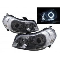 CrazyTheGod Sedici First generation 2007-2013 Hatchback 5D Guide LED Angel-Eye Projector Headlight Headlamp Chrome EU for Fiat LHD