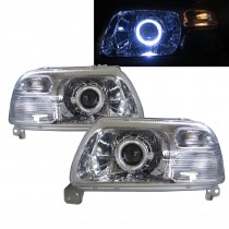 CrazyTheGod Grand Vitara 1998-2005 SUV 3D/5D Guide LED Angel-Eye Projector Headlight Headlamp Chrome for CHEVROLET CHEVY LHD