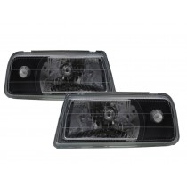 CrazyTheGod Tracker First generation 1988-1998 Convertible/SUV 2D/4D Clear Headlight Headlamp Black for CHEVROLET CHEVY LHD