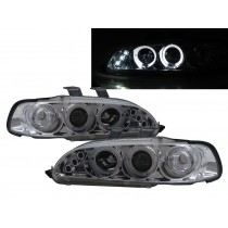 CrazyTheGod CIVIC EG/EH/EJ Fifth generation 1992-1995 Hatchback/Coupe 2D/3D Angel-Eye Projector Headlight Headlamp Chrome for HONDA LHD