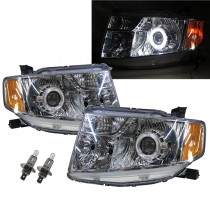 CrazyTheGod Element YH1/2 2009-2011 SUV 5D Guide LED Angel-Eye Projector Headlight Headlamp Chrome for HONDA LHD