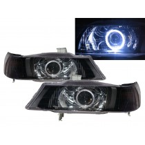 CrazyTheGod La Great RL1 Second generation 1999-2004 SUV 5D Guide LED Angel-Eye Projector Headlight Headlamp Black for HONDA LHD