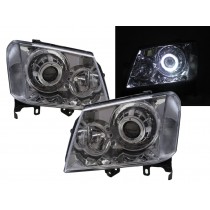 CrazyTheGod Colorado RC First generation 2008-2012 FACELIFT Pickup 4D Guide LED Angel-Eye Projector Headlight Headlamp Chrome for HOLDEN RHD