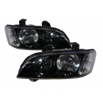 CrazyTheGod Commodore VE Fourth generation 2006-2010 Pre-Facelift Sedan/Wagon/Coupe 2D/4D/5D Clear Headlight Headlamp Black for HOLDEN RHD