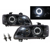 CrazyTheGod Commodore VE Fourth generation 2006-2010 Pre-Facelift Sedan/Wagon/Coupe 2D/4D/5D Guide LED Angel-Eye Projector Headlight Headlamp Black for HOLDEN RHD
