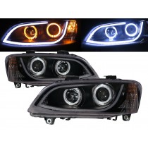 CrazyTheGod Commodore VE Fourth generation 2006-2010 Pre-Facelift Sedan/Wagon/Pickup Truck/Ute/Bakkie/Coupe 2D/4D/5D Guide LED Angel-Eye Projector Headlight Headlamp Black for HOLDEN RHD