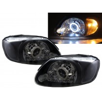 CrazyTheGod Accent/Verna LC Second generation 2003-2005 FACELIFT Sedan 4D CCFL Projector Headlight Headlamp Black for HYUNDAI RHD