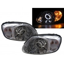 CrazyTheGod Accent/Verna LC Second generation 2003-2005 FACELIFT Sedan 4D CCFL Projector Headlight Headlamp Chrome for HYUNDAI LHD