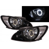 CrazyTheGod Getz/Click 2005-2011 FACELIFT Hatchback 3D/5D COB Projector Headlight Headlamp Black for HYUNDAI LHD