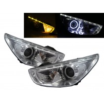 CrazyTheGod IX35 LM First generation 2009-2017 SUV 5D CCFL Projector LED Bar Headlight Headlamp Chrome for HYUNDAI RHD