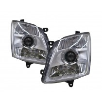 CrazyTheGod D-Max RA/RC First generation 2007-2011 Pickup 2D/4D Projector Headlight Headlamp Chrome for ISUZU LHD