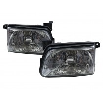 CrazyTheGod Dragon Eye 1996-1999 Pickup Truck/Ute/Bakkie 4D Clear Glass Headlight Headlamp Chrome for ISUZU LHD