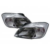 CrazyTheGod Pride 2005-2011 Sedan/Hatchback 4D/5D Clear Headlight Headlamp Chrome for KIA LHD