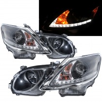 CrazyTheGod GS350 GS450h S190 Third generation 2006-2011 Sedan 4D AFS Projector Headlight Headlamp Black for LEXUS RHD