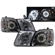CrazyTheGod LX LX470 J100 Second generation 1998-2007 SUV 5D Halo Projector Headlight Headlamp Chrome for LEXUS LHD