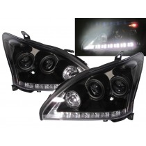 CrazyTheGod RX330/RX350/RX400h XU30 2003-2009 Dual Projector Headlight BLACK for LEXUS RHD