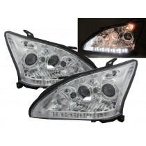 CrazyTheGod RX330/RX350/RX400h XU30 2003-2009 Dual Projector Headlight CHROME for LEXUS RHD