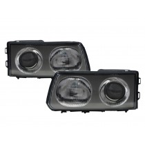 CrazyTheGod Delica L300 1993-present VAN 4D Projector Glass Headlight Headlamp Chrome for Mitsubishi LHD
