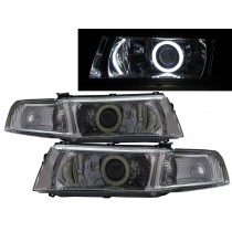CrazyTheGod LANCER EVOLUTION EVO 6 Sixth generation 1998-2001 Sedan 4D COB Projector Headlight Headlamp Chrome for Mitsubishi LHD