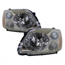 CrazyTheGod Galant Ninth generation 2004-2012 Sedan 4D Clear Headlight Headlamp Chrome for Mitsubishi LHD