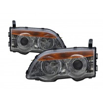 CrazyTheGod Space Gear L400 Fourth generation 2005-2008 Facelift Minivan 4D Projector Headlight Headlamp Chrome Taiwan for Mitsubishi LHD