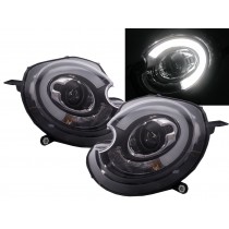 CrazyTheGod MINI COOPER R55 R56 R57 R58 R59 2006-2011 Hatchback/Coupe/Convertible/SUV 2D/3D/4D/5D LED Bar Projector Headlight Headlamp Black for MINI RHD
