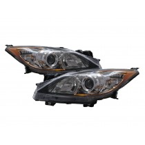 CrazyTheGod Mazda3/Axela BL Second generation 2009-2013 Sedan/Hatchback 3D/4D Projector Headlight Headlamp W/ Motor Black for MAZDA LHD