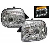 CrazyTheGod AZ-Offroad First generation 1998-2018 SUV 2D Projector LED R8Look Headlight Headlamp Chrome for MAZDA LHD