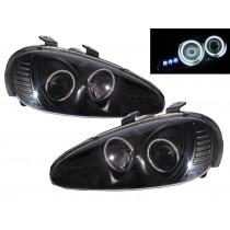 CrazyTheGod MX3 1992-1998 Hatchback 3D CCFL Projector Headlight Headlamp Black for MAZDA LHD