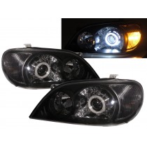 CrazyTheGod Ria 2001-2006 VAN 4D CCFL Projector Headlight Headlamp Black for NAZA RHD