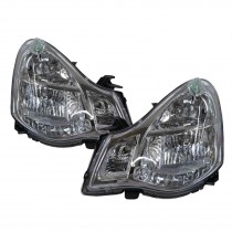 CrazyTheGod Bluebird G11 Second generation 2005-2009 Sedan 4D Clear Headlight Headlamp Chrome for NISSAN LHD