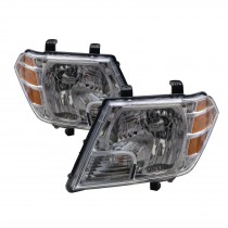 CrazyTheGod FRONTIER NAVARA D40 Second generation 2009-2017 Facelift SUV 5D Clear Headlight Headlamp Chrome for NISSAN LHD