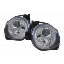 CrazyTheGod Juke F15 First generation 2015-2017 CUV 5D Projector Headlight Headlamp Chrome for NISSAN RHD