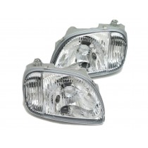 CrazyTheGod March K11 Second generation 1998-2002 FACELIFT Hatchback 3D/5D Clear Headlight Headlamp Chrome for NISSAN LHD