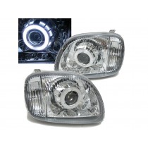 CrazyTheGod March K11 Second generation 1998-2002 FACELIFT Hatchback 3D/5D CCFL Projector Headlight Headlamp Chrome for NISSAN LHD