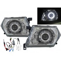 CrazyTheGod Patrol GU3 Y61 Fifth generation 2001-2007 Wagon/SUV 5D Guide LED Angel-Eye Projector HID Headlight Headlamp Chrome for NISSAN LHD