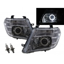 CrazyTheGod PATHFINDER R51 Third generation 2009-2015 Facelift SUV 5D Guide LED Angel-Eye Projector Headlight Headlamp Chrome for NISSAN LHD