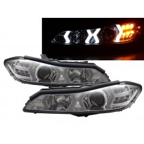 CrazyTheGod SILVIA S15 200SX Second generation 1999-2002 Coupe/Convertible 2D LED BAR Headlight Headlamp HID D2S Chrome for NISSAN RHD