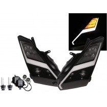 CrazyTheGod Skyline R35 2007-2019 Coupe 2D D2S HID XENON Headlight Headlamp Black for NISSAN LHD