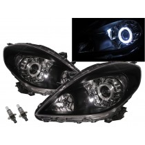 CrazyTheGod Sunny N17 2011-present Sedan 4D Guide LED Angel-Eye Projector Headlight Headlamp Black for NISSAN RHD