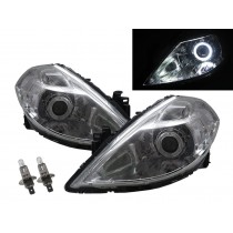CrazyTheGod TIIDA C11 First generation 2008-2012 Facelift Sedan/Hatchback 4D/5D Guide LED Angel-Eye Projector Headlight Headlamp W/ Motor Chrome for NISSAN LHD