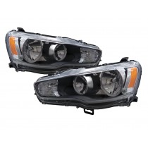 CrazyTheGod INSPIRA 2010-2015 Sedan 4D Clear Halogen Type Headlight Headlamp Black for PROTON LHD